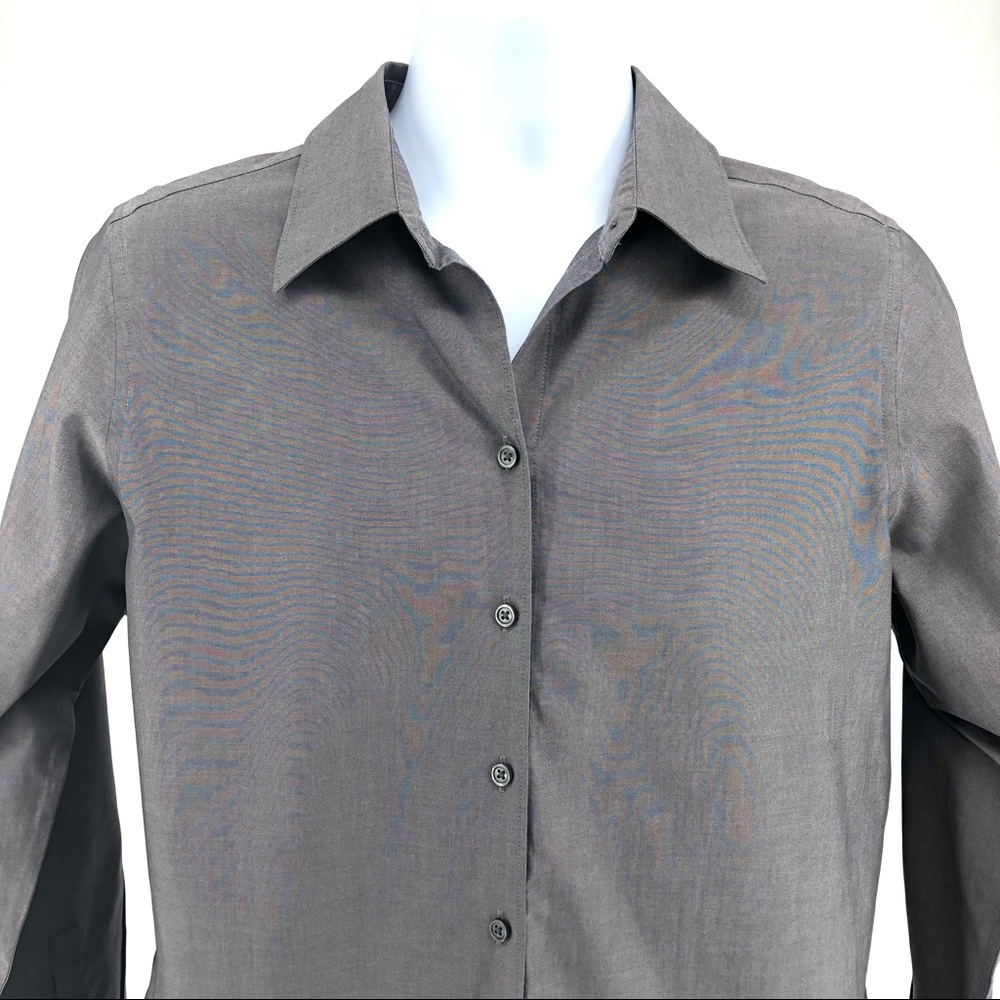 Eddie Bauer Gray Dress Shirt, Size L - Picture 2 of 6